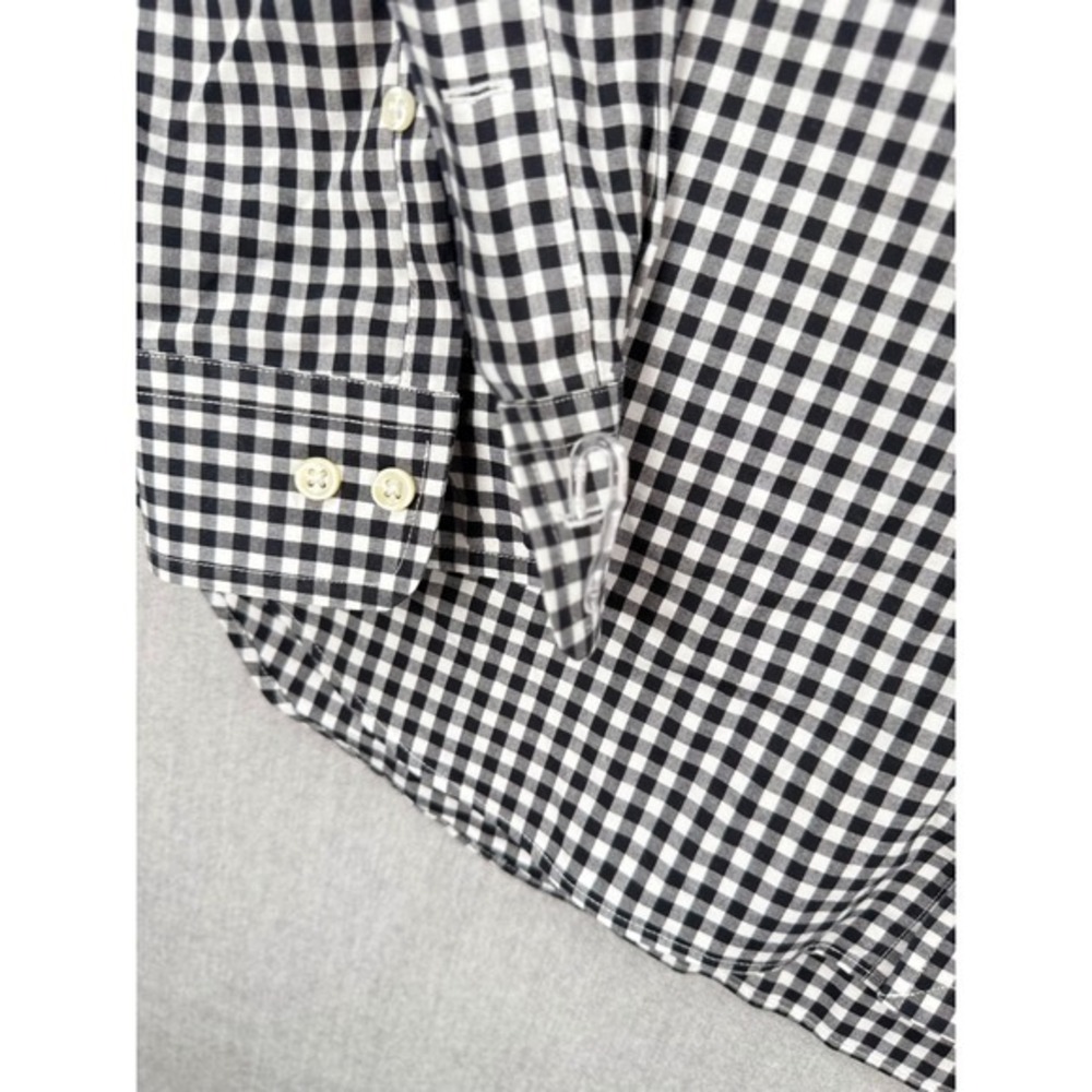 Ralph Lauren Mens XL Gingham Button Down Shirt Black White Non-Iron Cotton - Picture 4 of 8